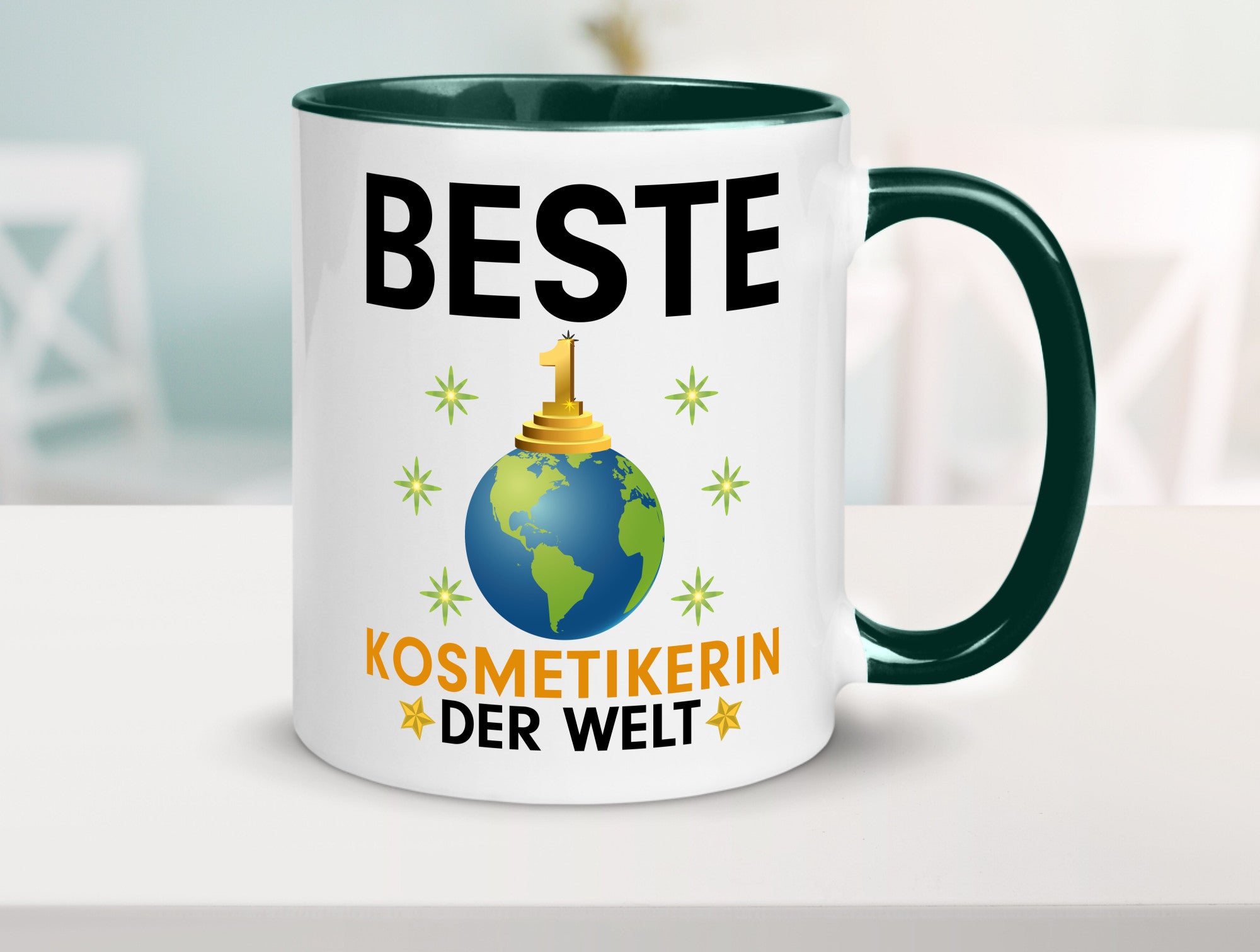 Welt Beste Kosmetikerin | Kosmetik Stylistin Visagistin Geschenkidee Humor Tasse