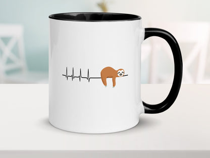 Herzschlag Faultier | Faulheit Morgenmuffel faul Humor Tierliebhaber
