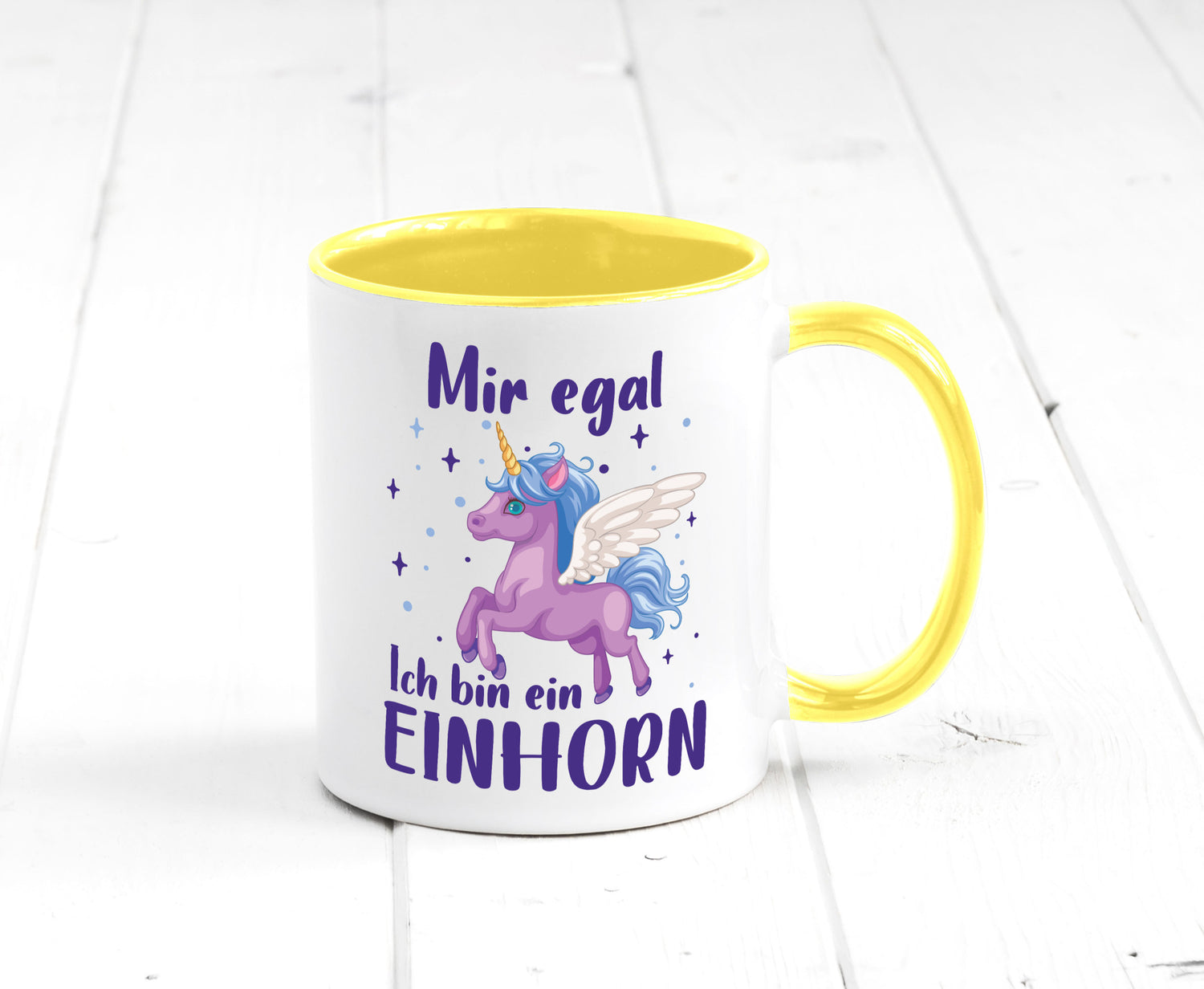 Mir egal, ich bin ein Einhorn | lustig Humor Geschenkidee Geschenk Tasse