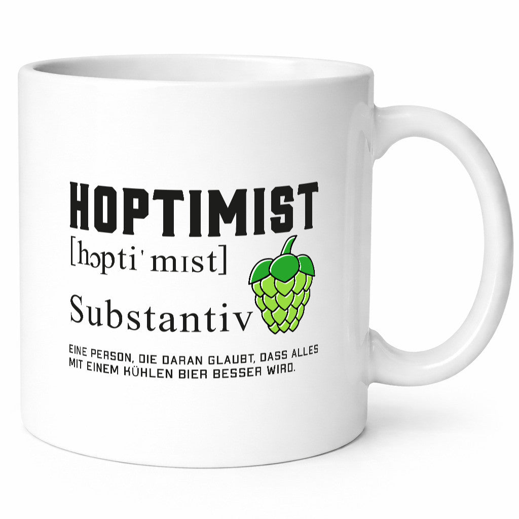 Hoptimist | Bierliebhaber Hopfen Bier Pils Party Geschenkidee Humor Tasse