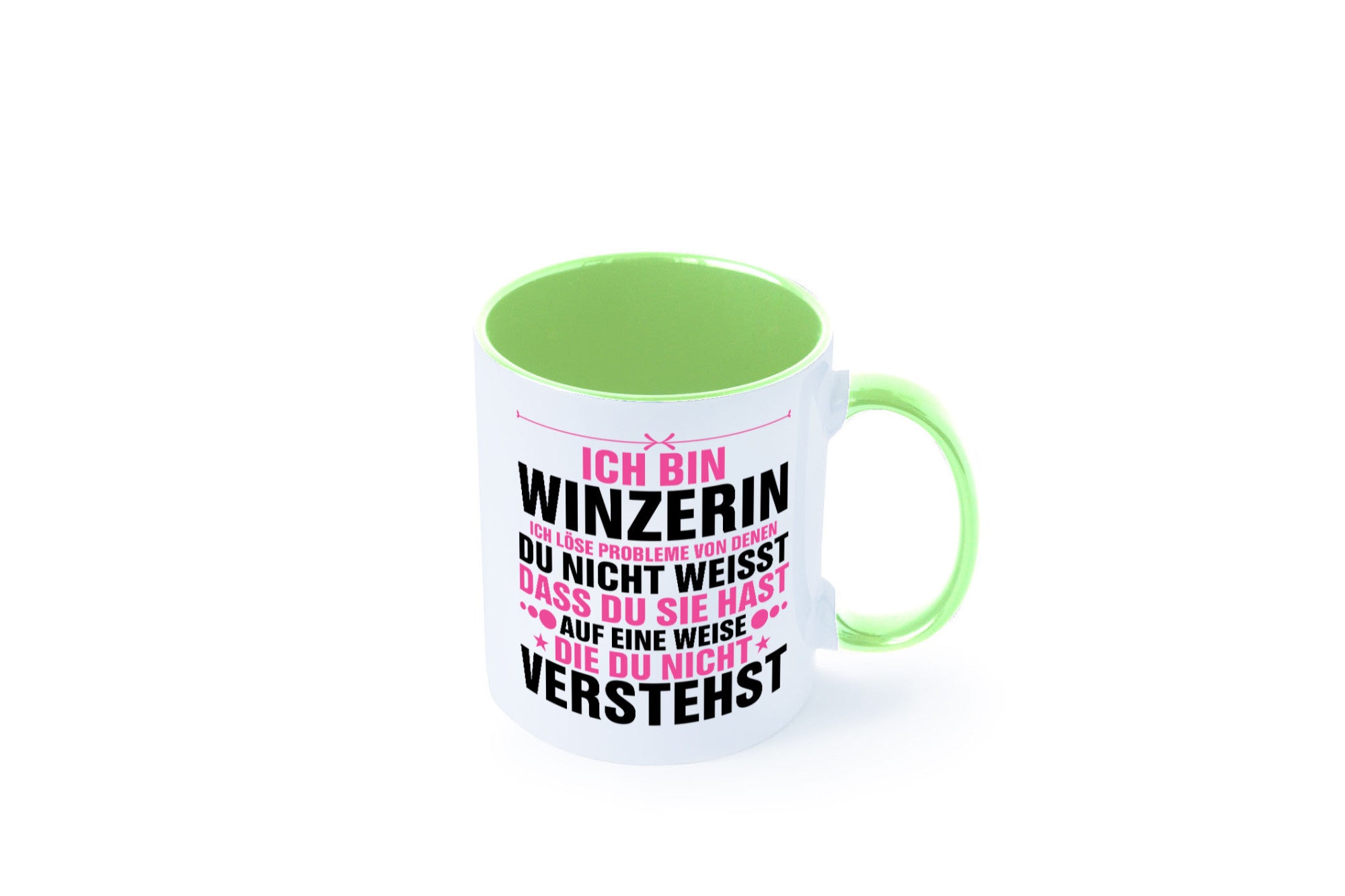 Löse Probleme: Winzerin | Weinbauer Wein Humor Geschenkidee Tasse