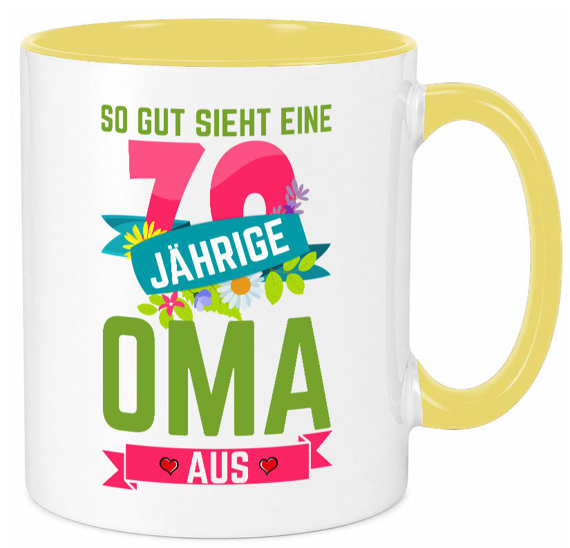 70. Geburtstag | 70 Jährige Oma Großmutter Geschenkidee Familie Humor Tasse