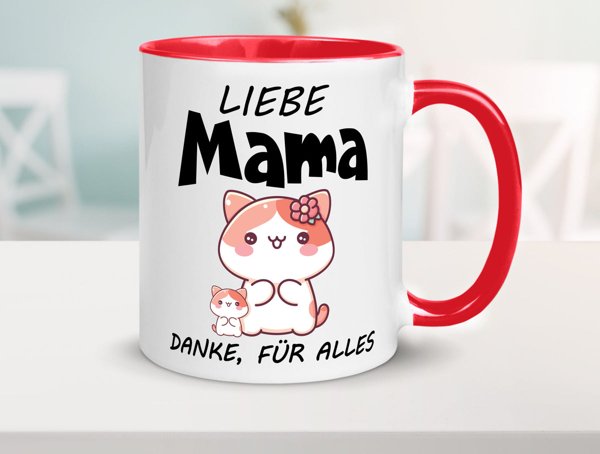 Liebe Mama Danke, für alles | Muttertag Beste Geschenk Familie Geschenkidee Tasse