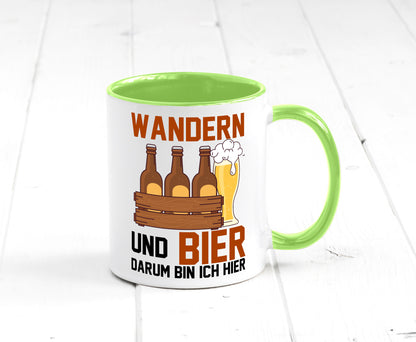 Wandern und Bier darum bin ich hier | Bierkasten lustiger Spruch Geschenk Humor