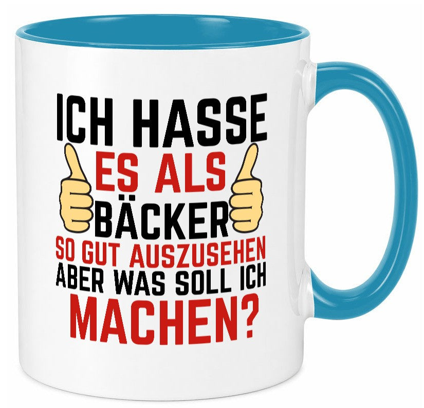 Als Bäcker so gut auszusehen | Bäckerrei Geschenk Humor Geschenkidee lustiger Tasse