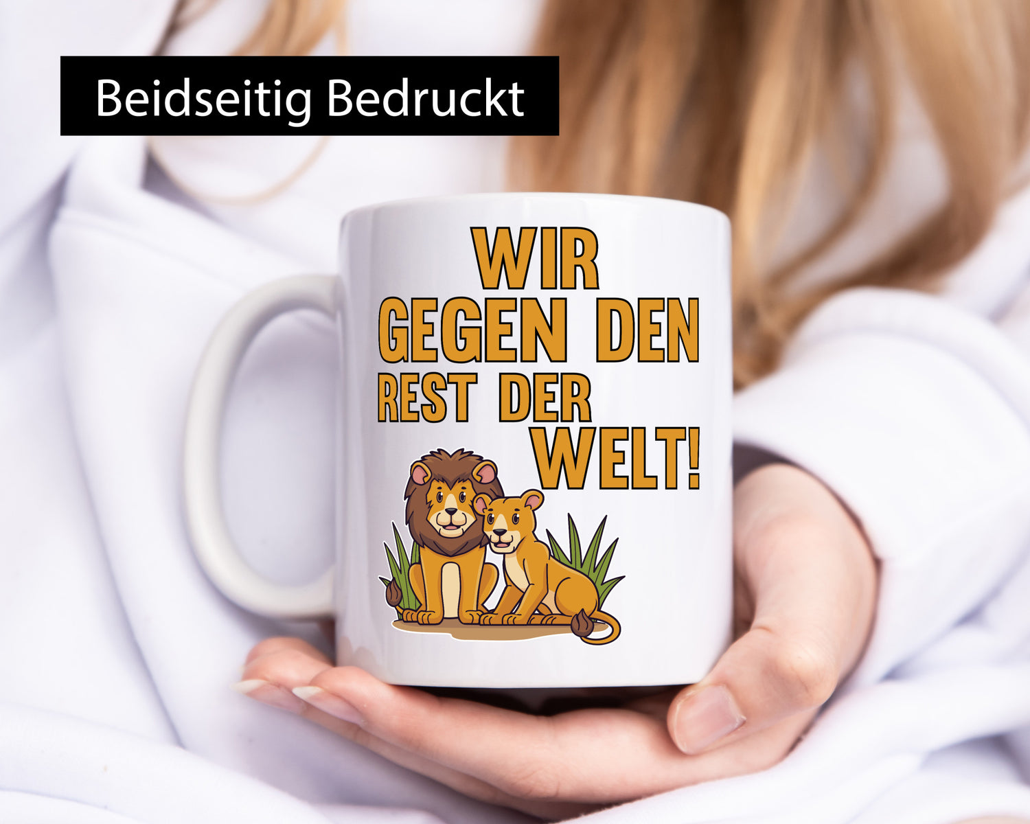Us Against the World | Lion Couple Relationship Gift Humor Gift Idea