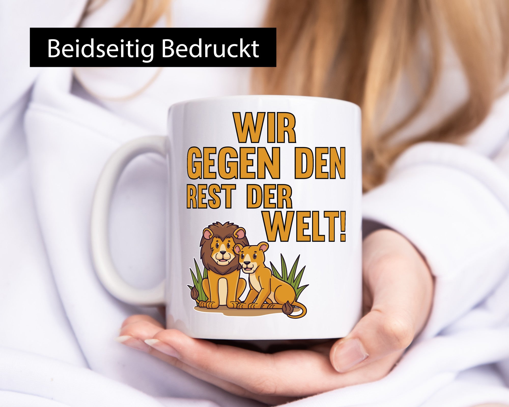 Us Against the World | Lion Couple Relationship Gift Humor Gift Idea