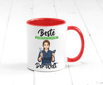 Beste Mechanikerin | KFZ v2 Humor Geschenkidee Tasse