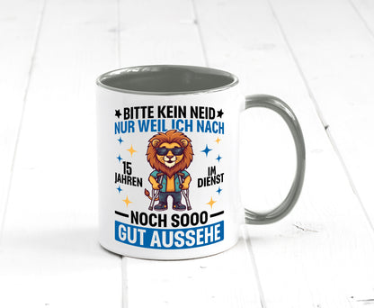 15 Jahre im Dienst | Arbeitsjubiläum Arbeit lustig Kollegen Büro Geschenk Tasse