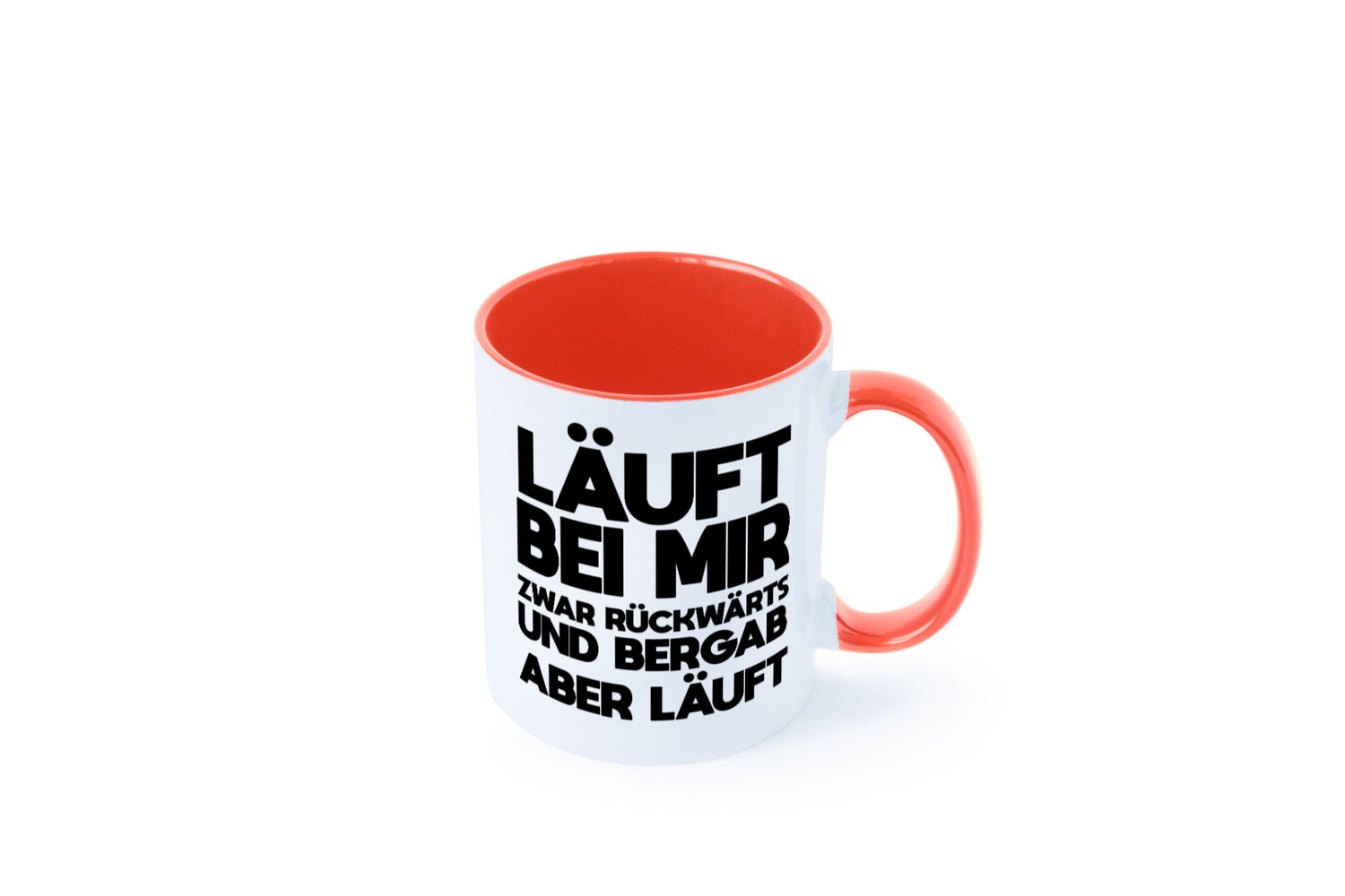 Läuft bei mir | Rückwerts aber Motivation Geschenkidee Humor Tasse