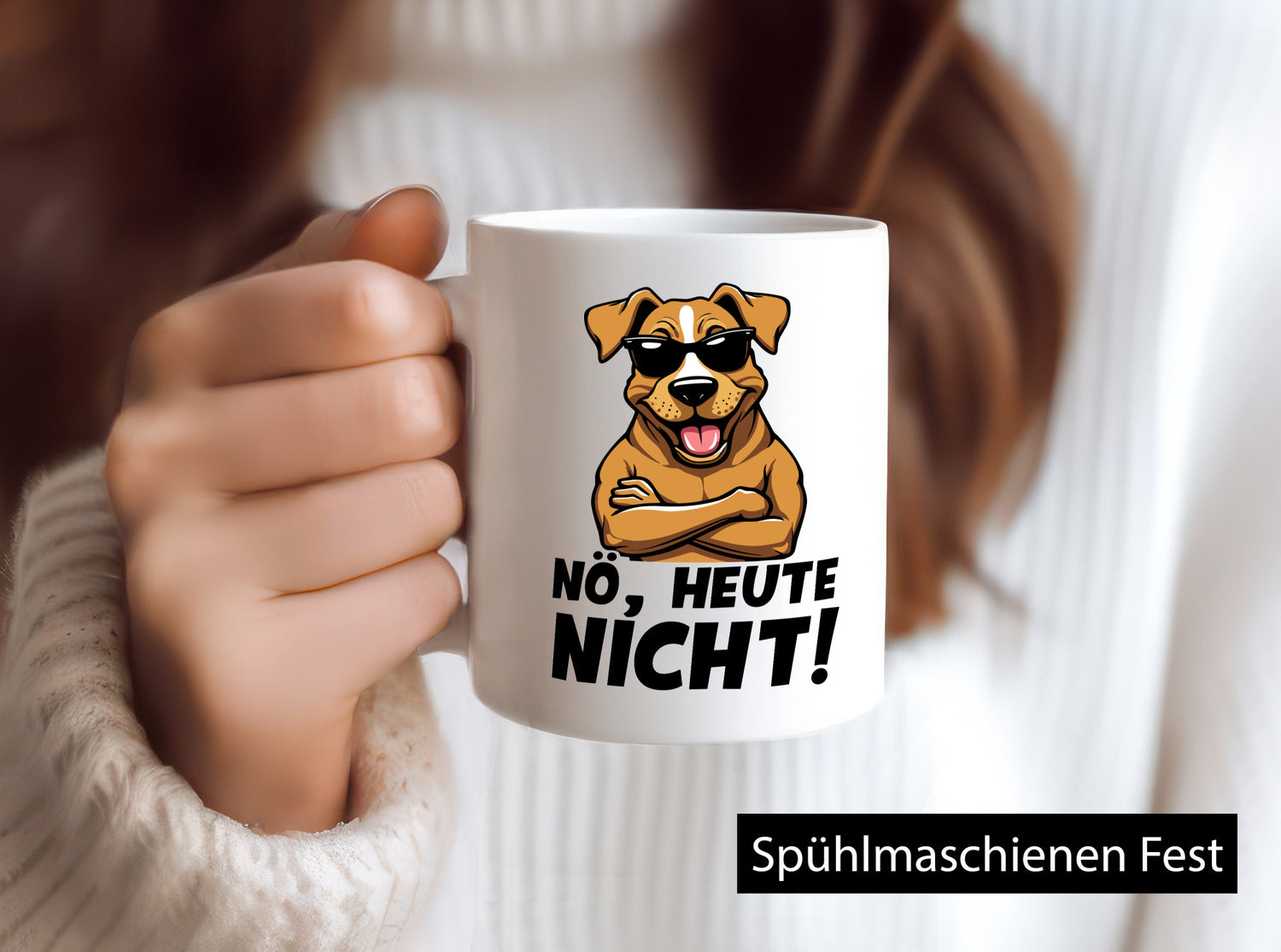 Nö Heute nicht | Hund Sturer Podenco Geschenk Tierliebhaber Humor lustiger