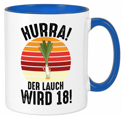 Hurra der lauch wird 18 | 18. Geburtstag Ehrentag lustiger Spruch Geschenk