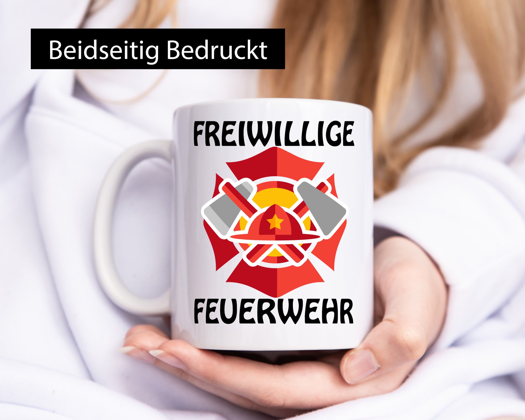 Freiwillige Feuerwehr | Flammen Brand Feuerwehrhelm Geschenkidee Humor Tasse