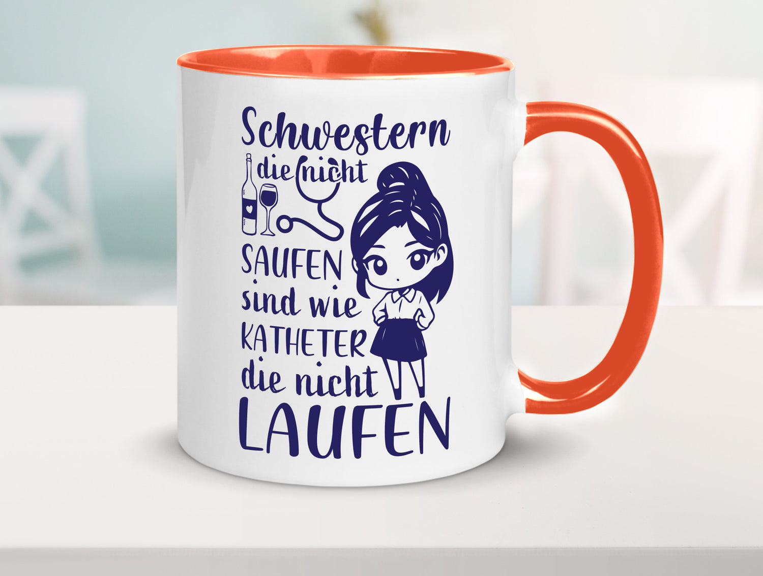 Schwestern die nicht saufen | Krankenschwester Alkolhol Geschenkidee Humor Tasse