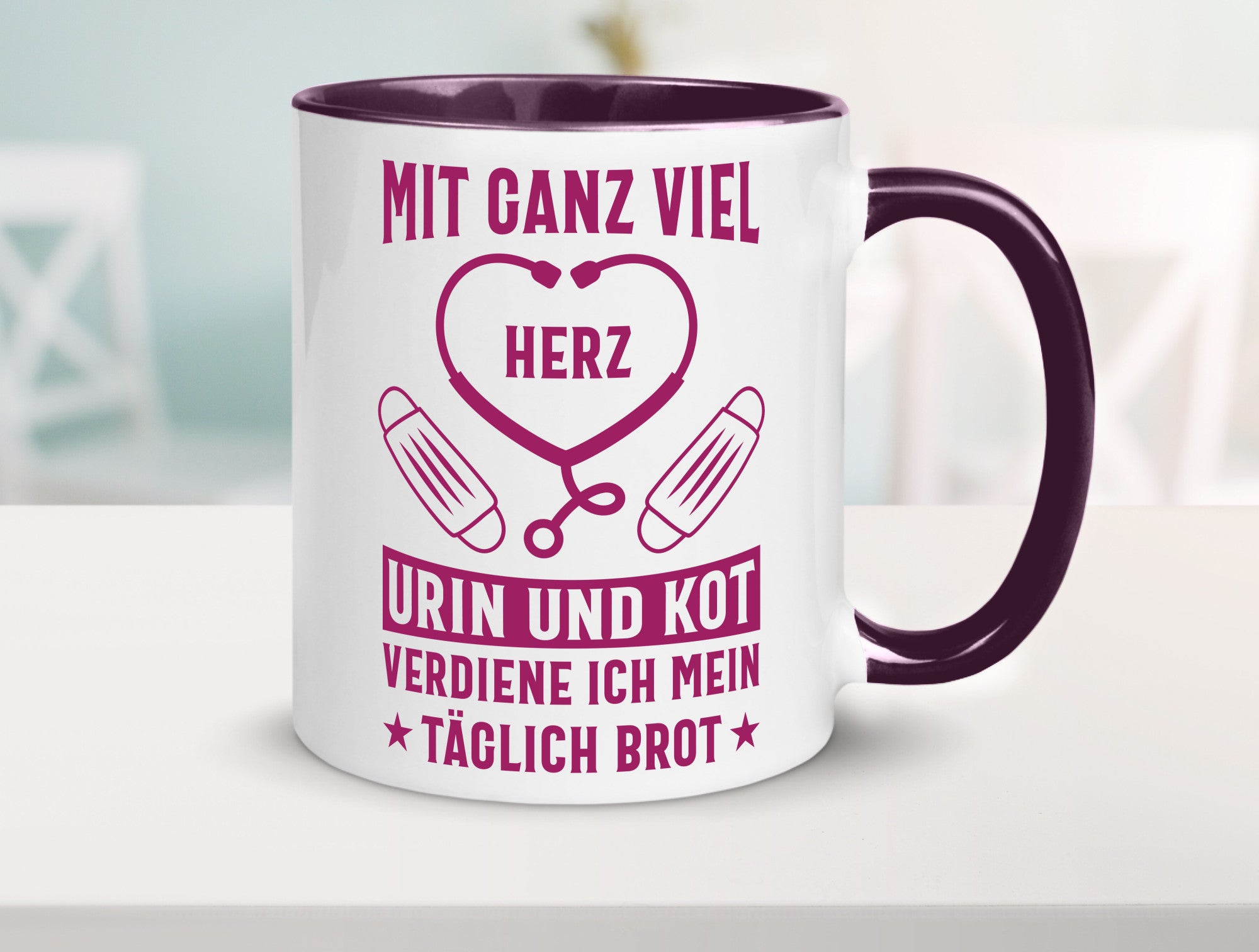 Herz, Urin, Kot, damit verdien ich mein Brot | Stethoskop Geschenk Humor