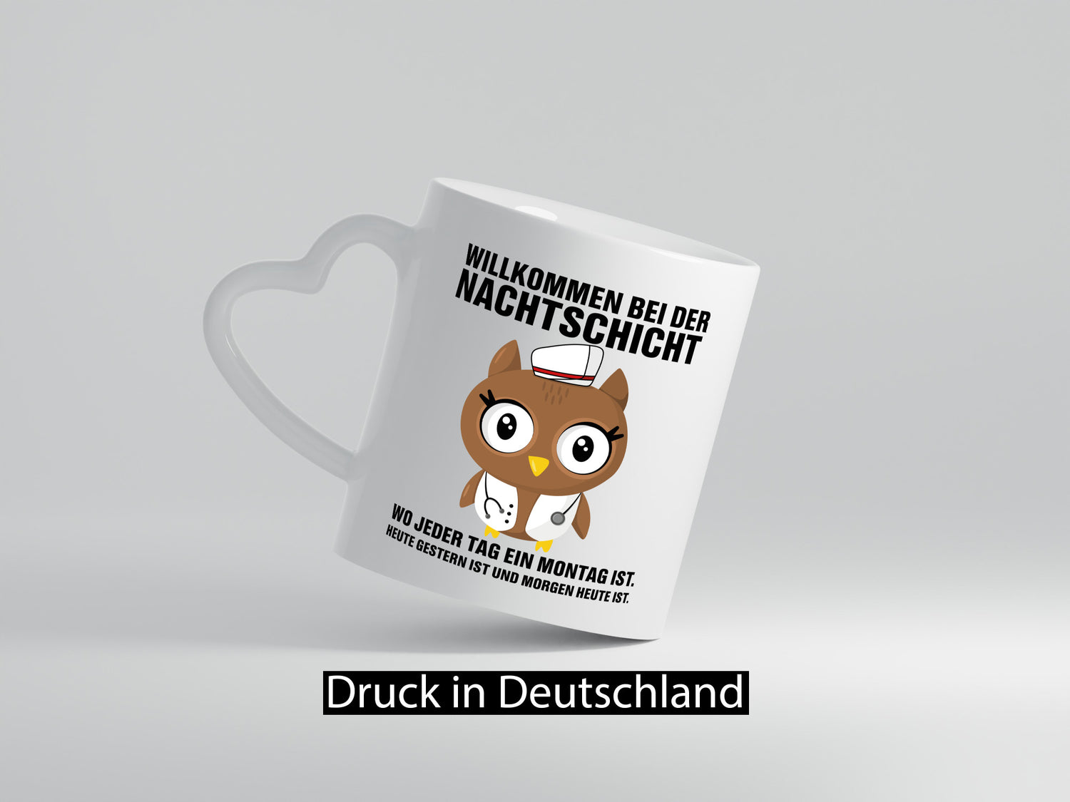 Nachtschicht | müde Eule Sanitäter Krankenschwester Humor Geschenkidee Tasse
