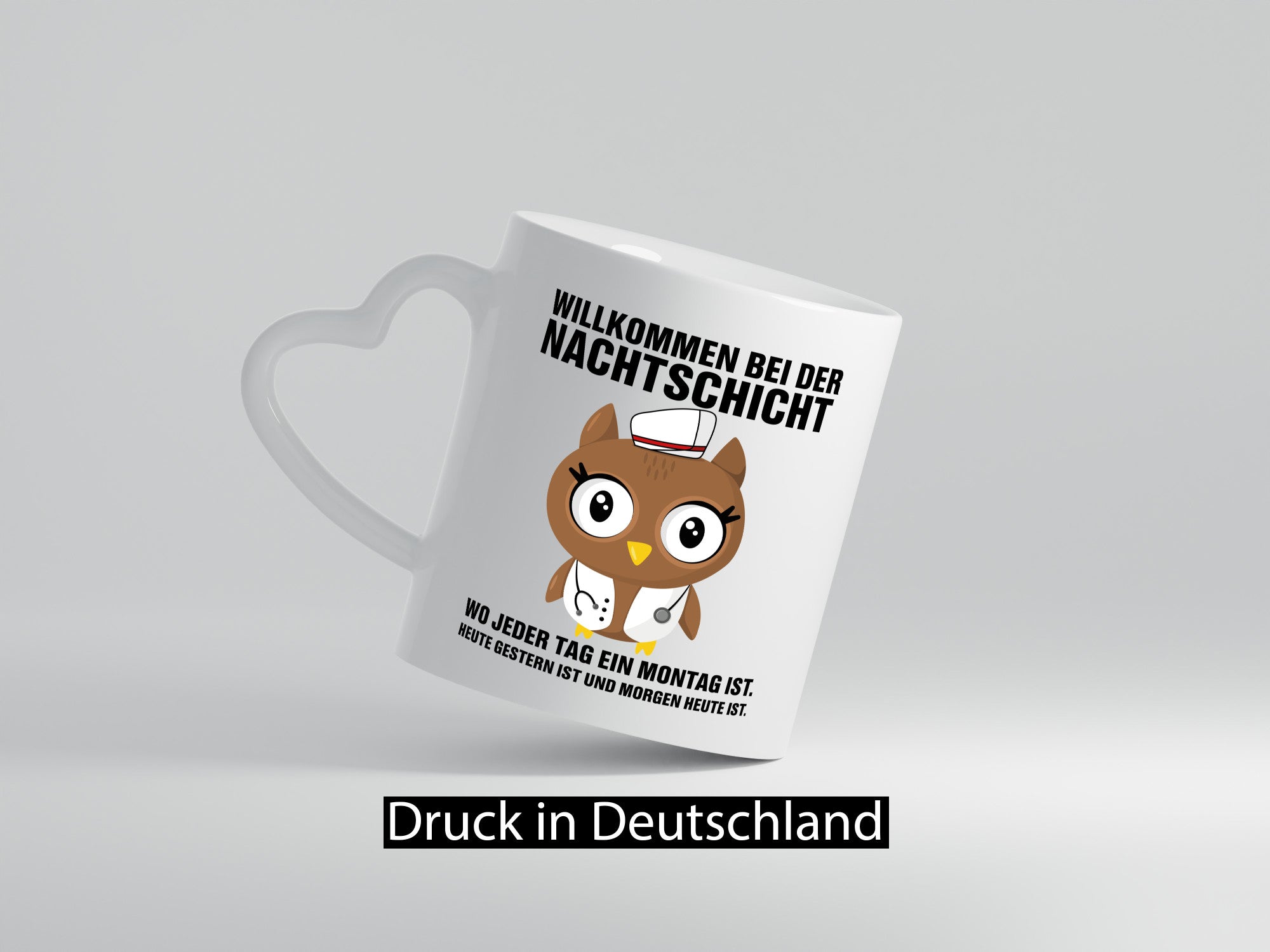 Nachtschicht | müde Eule Sanitäter Krankenschwester Humor Geschenkidee Tasse