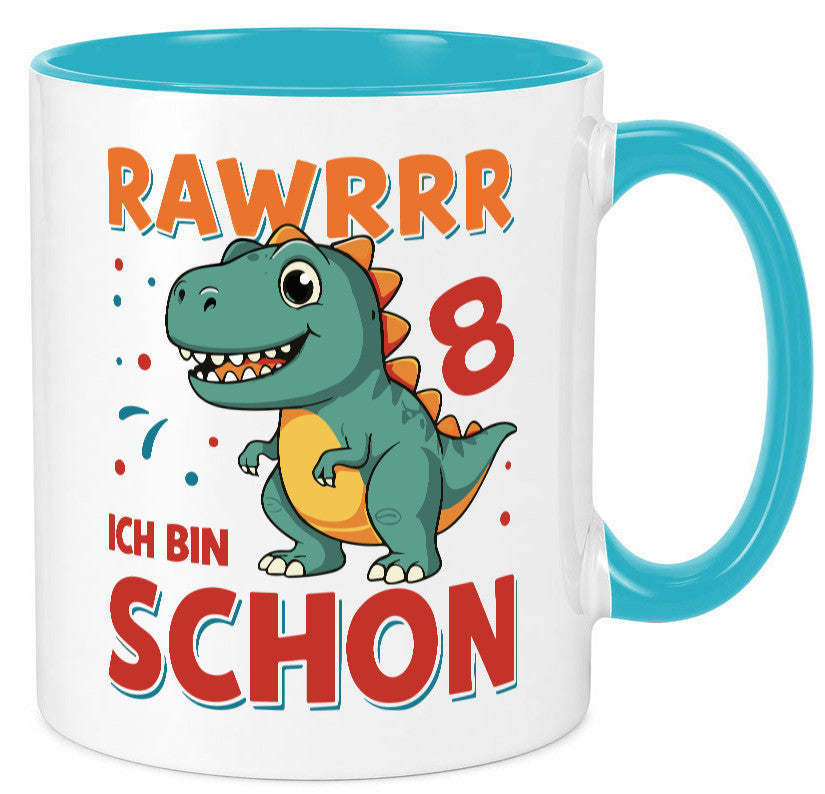 8. Geburtstag | 8 Jahre Raw ich bin schon T-Rex Geschenk Geschenkidee lustiger