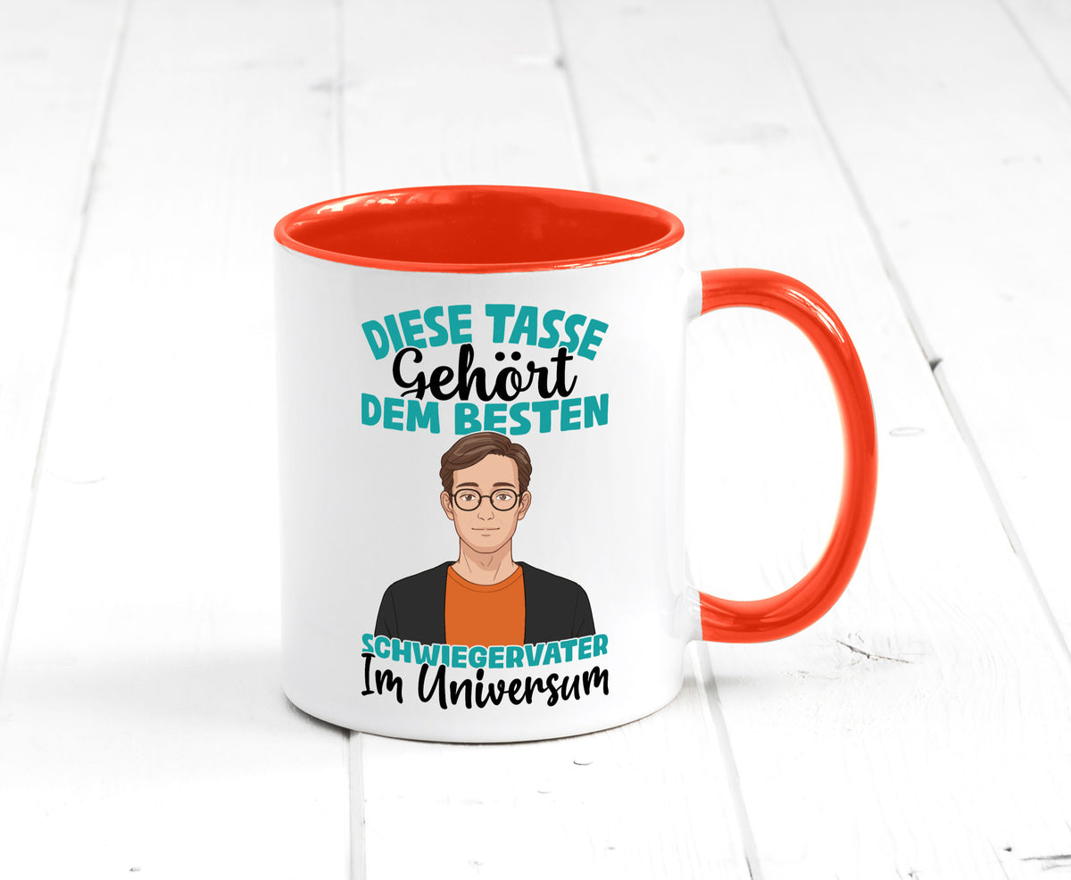 Im Universum: Schwiegervater |Schwiegersohn | Beziehung Geschenkidee Familie Tasse