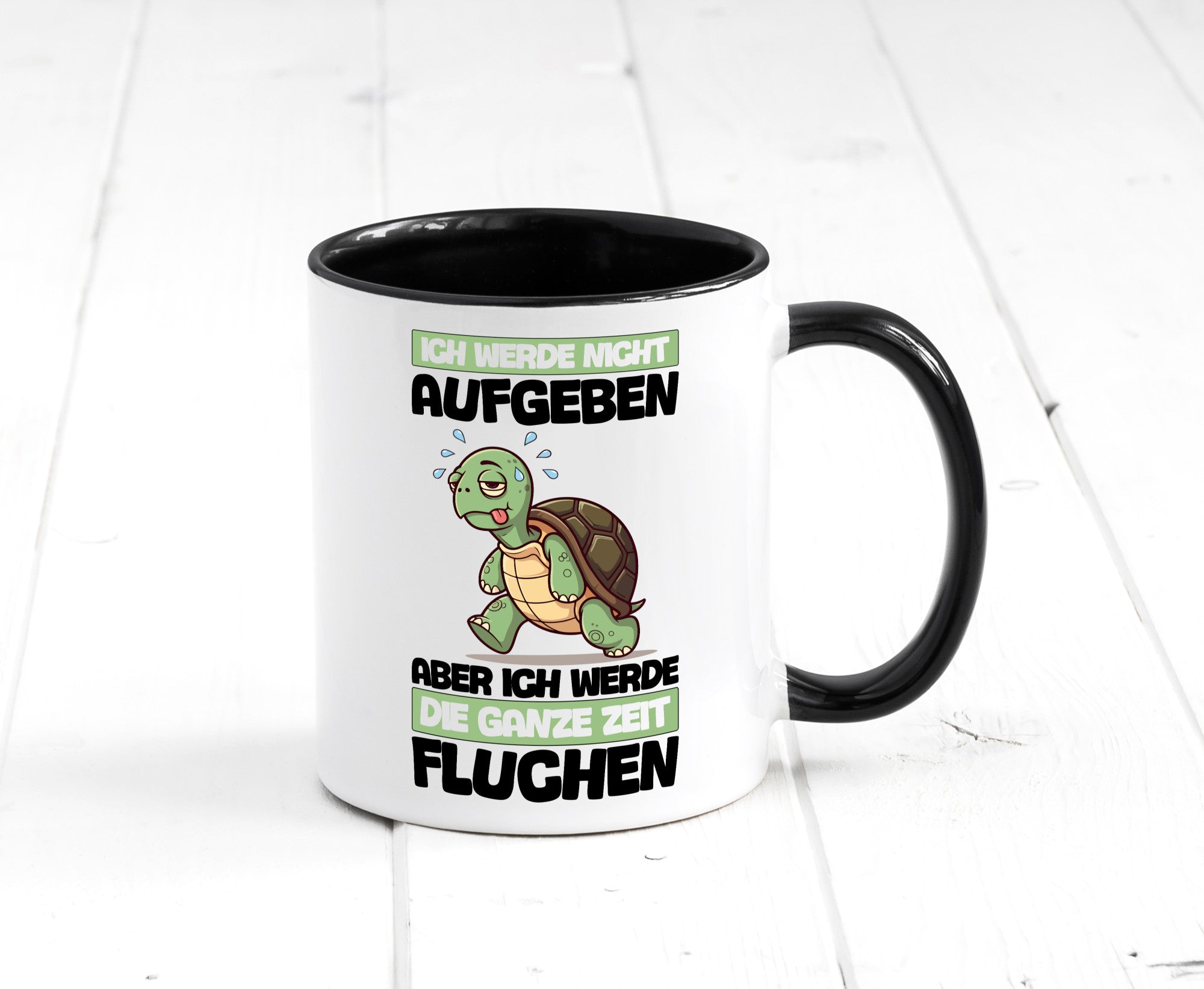 Ich geb nicht auf werde aber fluchen | Schildkröte Joggen v2 Humor Geschenkidee