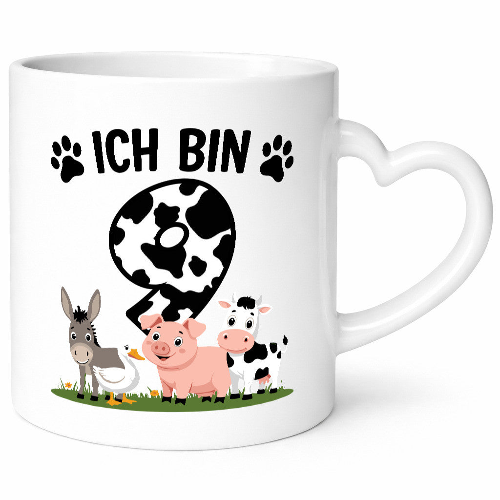 9 Geburtstag | Jahre Farmer Kind lustiger Spruch Geschenk Geschenkidee Tasse