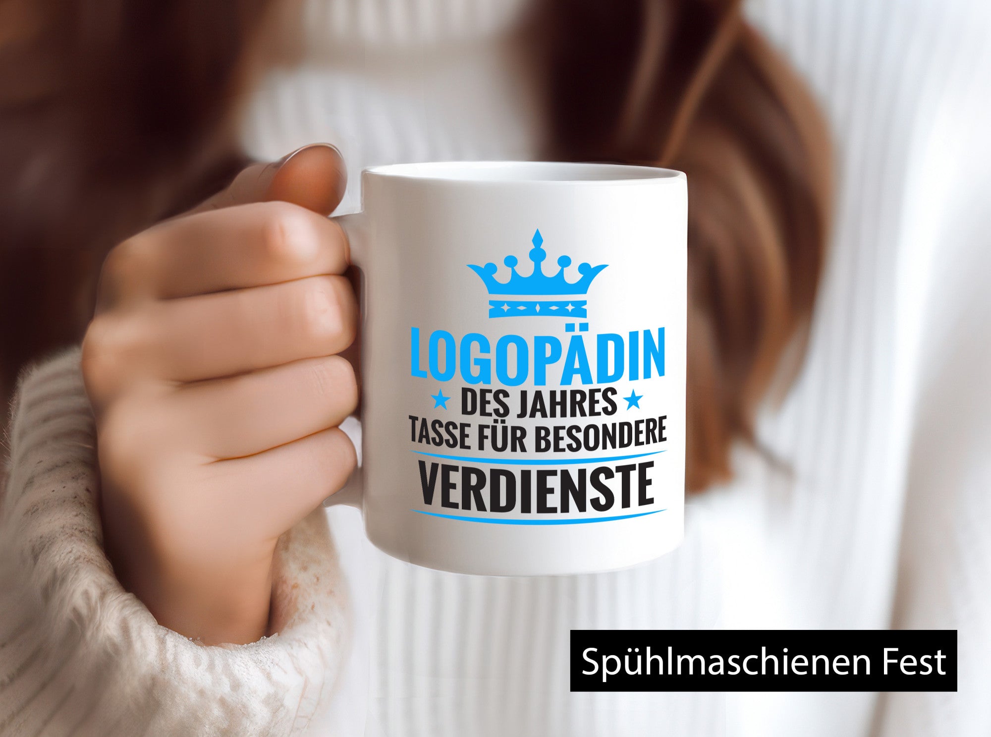 Besonderer Verdienst: Logopädin | Sprachtherapie lustig Humor Geschenkidee