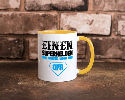 Superheld Opa Geschenk Familie Geschenkidee lustiger Spruch Tasse