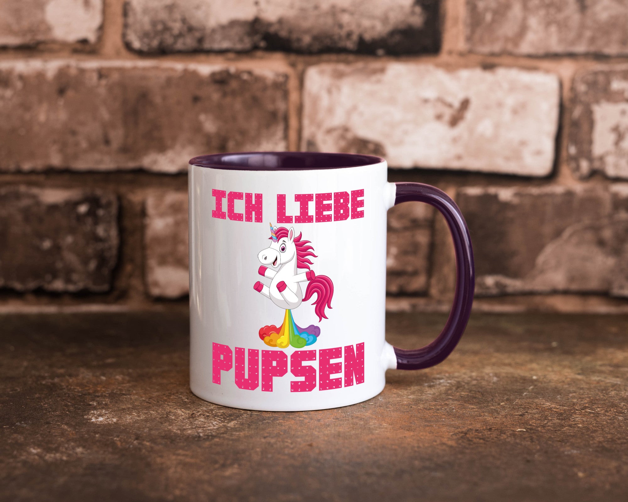 Ich liebe pupsen | Einhorn Pups lustiger Spruch Humor Geschenkidee Tasse