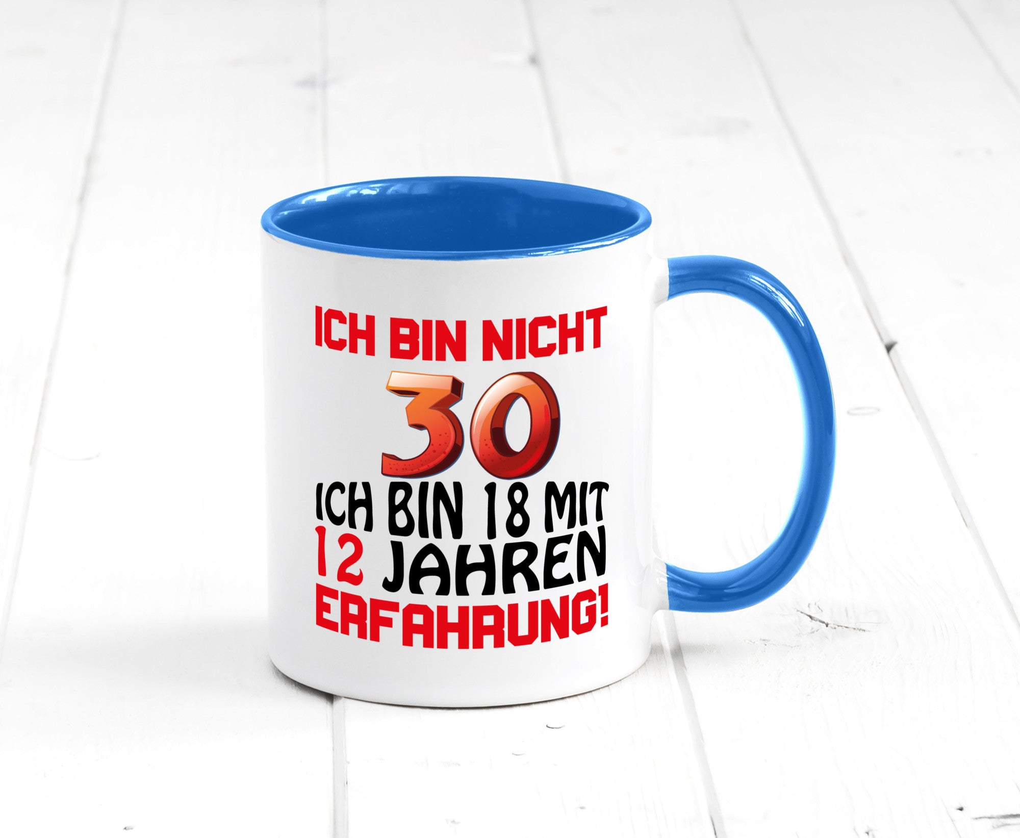 Ich bin nicht 30. lustiger Spruch Geschenk Humor Geschenkidee Tasse