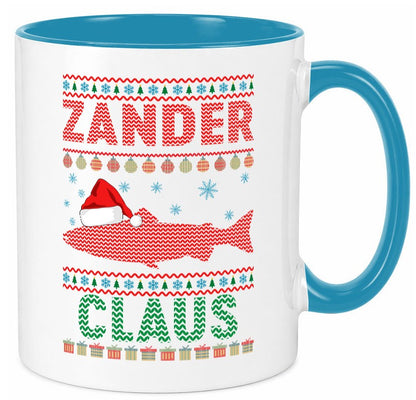 Zander Claus | Weihnachten Ugly Christmas Angler v2 Geschenkidee Humor Tasse