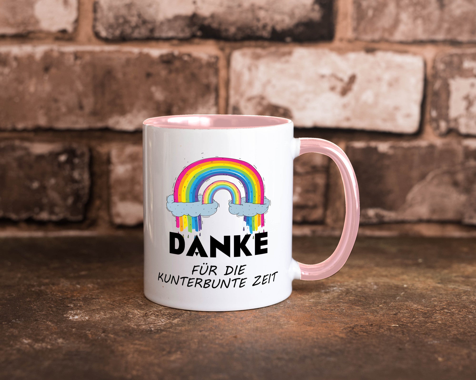 Danke für die Kunderbunte Zeit | Regenbogen lustiger Spruch Geschenk Humor