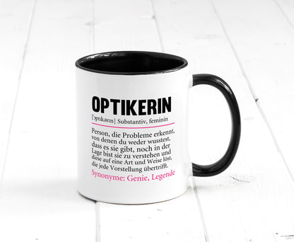 Optikerin | Spruch Humor Beruf Augenoptik Arbeit Kollegen Büro Geschenkidee