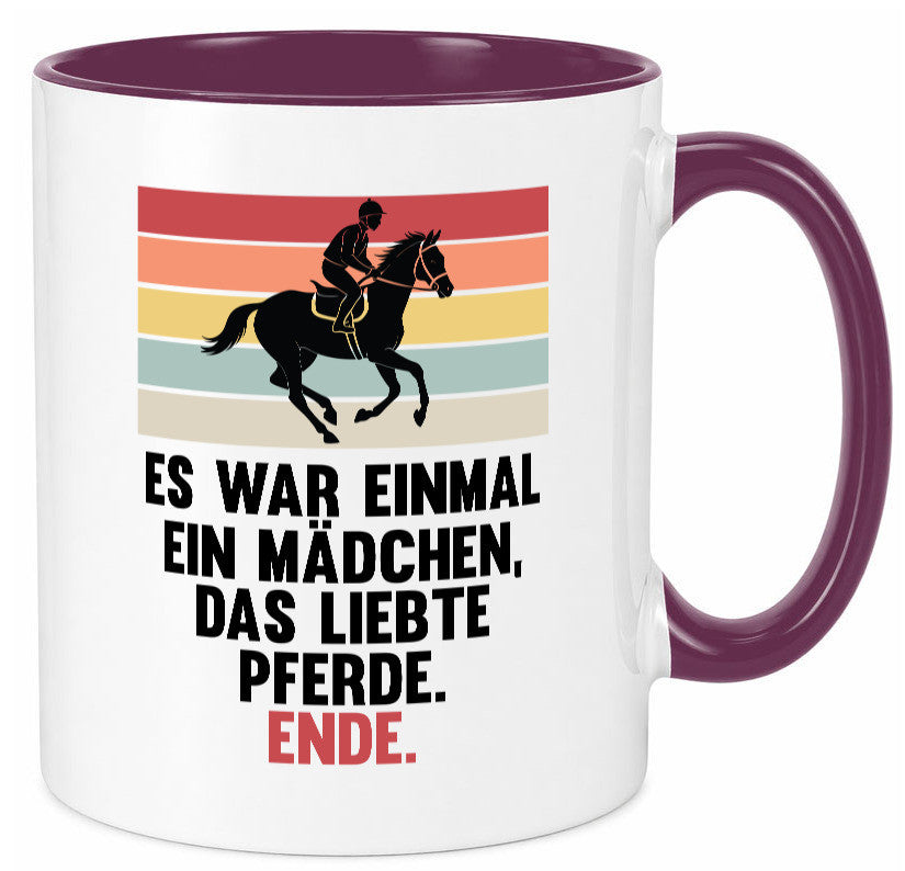 Es war einmal ein Mädchen das Liebte Pferde | lustig Humor Geschenkidee Tasse