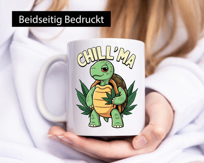 Chill ma | Cannabis Schildkröte v2 Geschenk Humor Geschenkidee lustiger Spruch