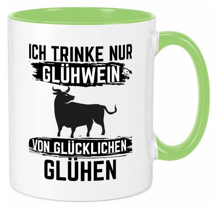 Ich drinke nur Glühwein | Wein von Glühen lustiger Spruch Geschenk Humor Tasse