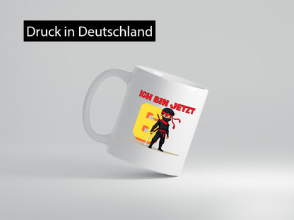 6. Geburtstag | 6 Jahre Ninja Kinder Humor Geschenkidee Tasse