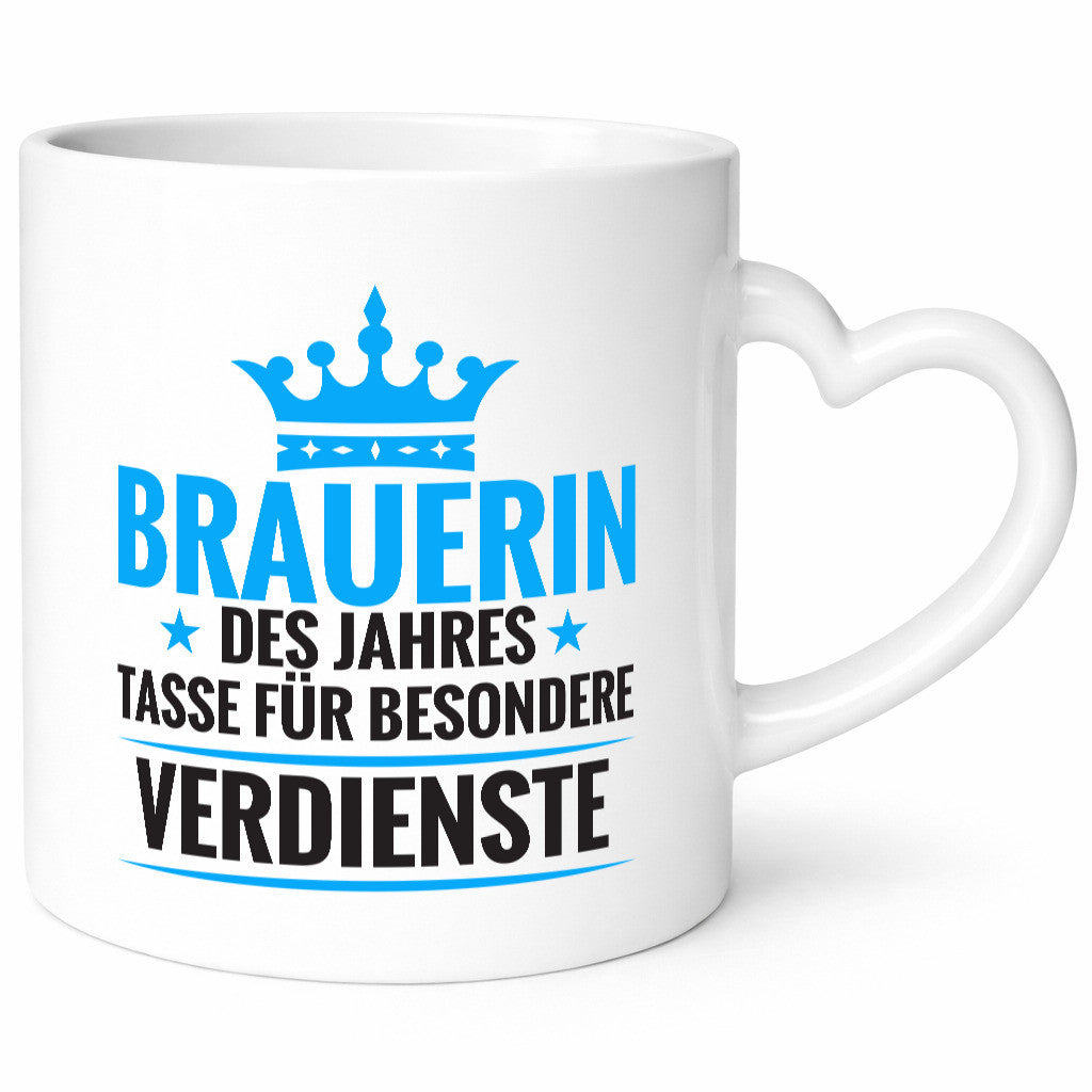 Besonderer Verdienst: Brauerin | Bier Brauerei Humor Geschenkidee Tasse