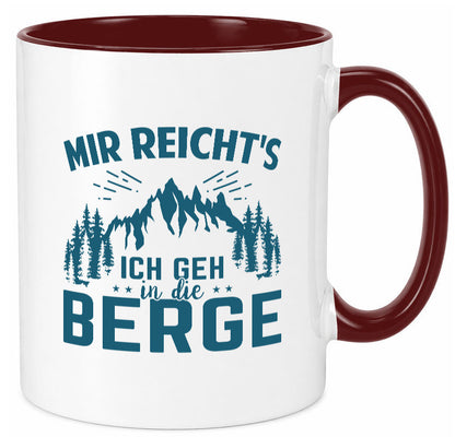 Ich geh in die Berge | Bäume lustig Humor Geschenkidee Geschenk Tasse