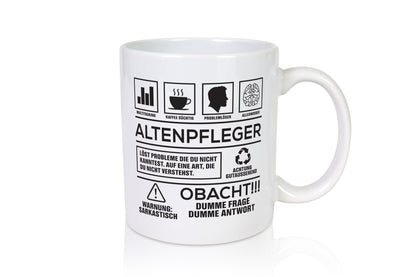 Achtung Probleme Altenpfleger | Pflegepersonal Altenheim Geschenk Humor