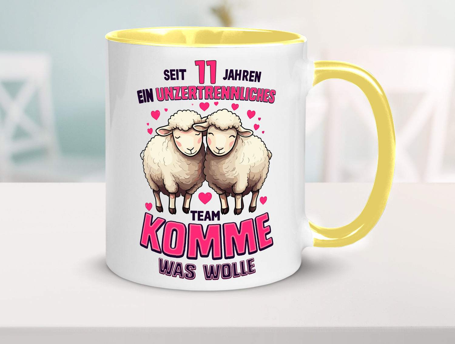 11 Jahre Verheiratet | ein Team Ehepaar v2 Humor Geschenkidee Tasse