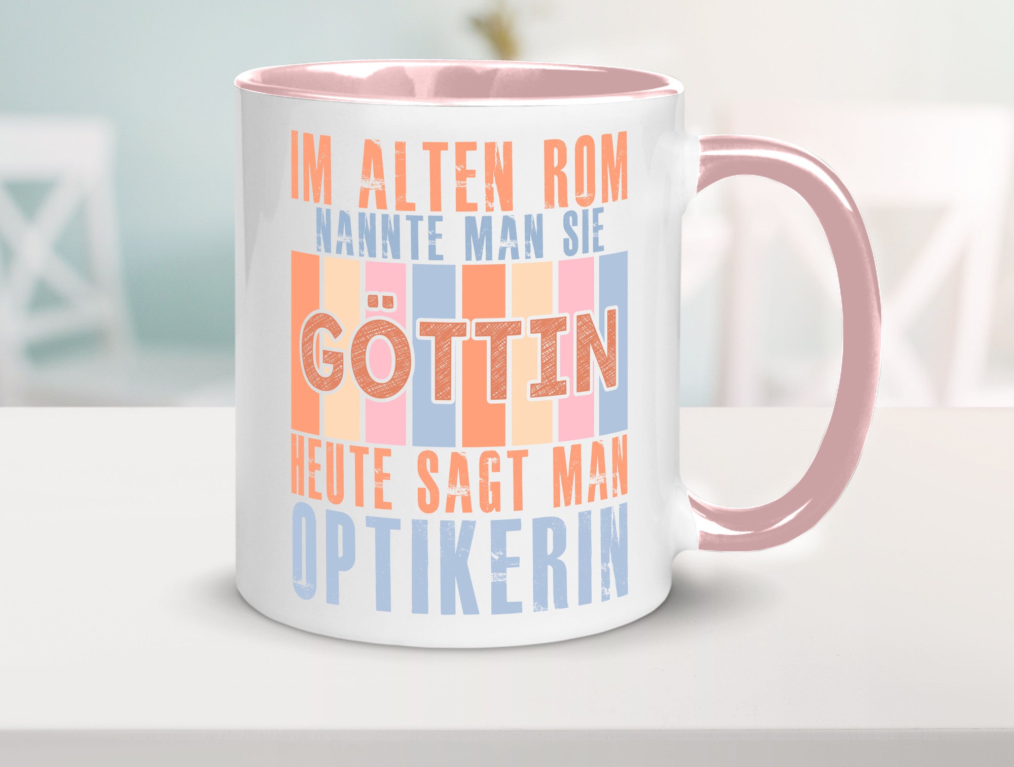 Heute sagt man: Optikerin | Augenoptik lustig Humor Geschenkidee Geschenk Tasse