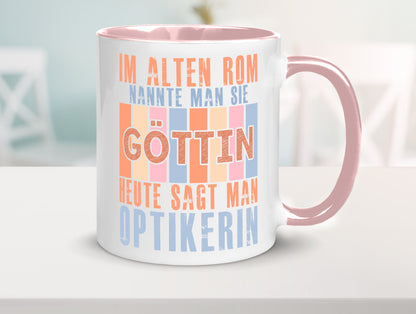 Heute sagt man: Optikerin | Augenoptik lustig Humor Geschenkidee Geschenk Tasse