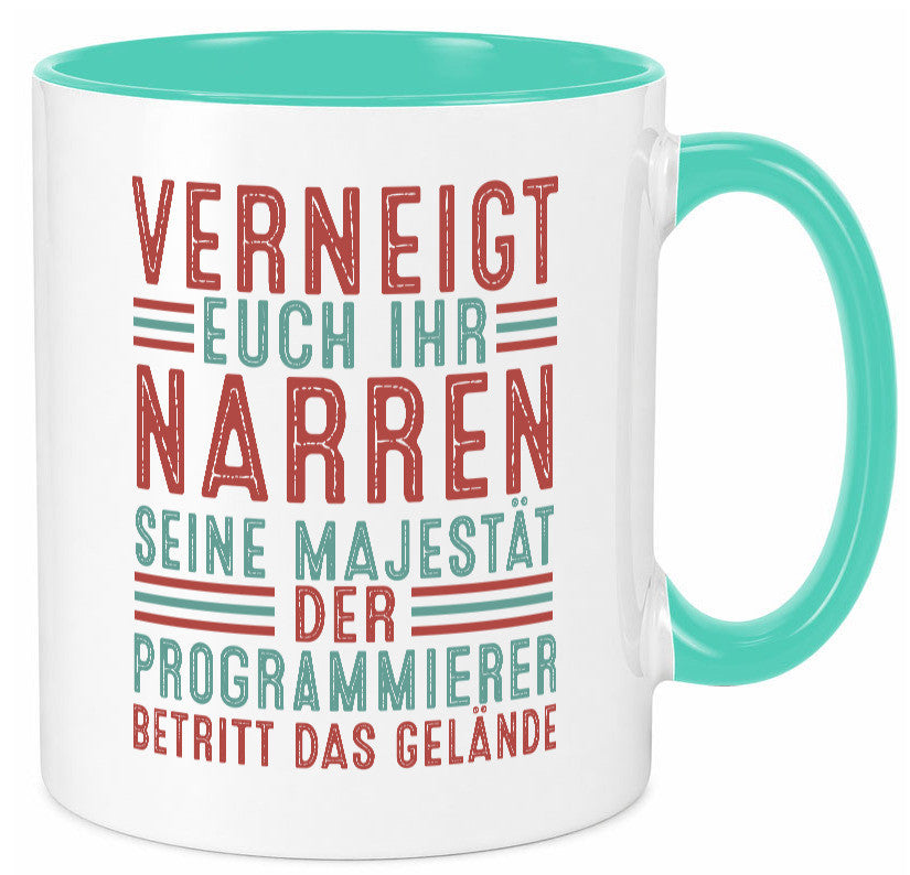 Verneigt euch: Programmierer | Software Entwickler Geschenkidee Humor Tasse