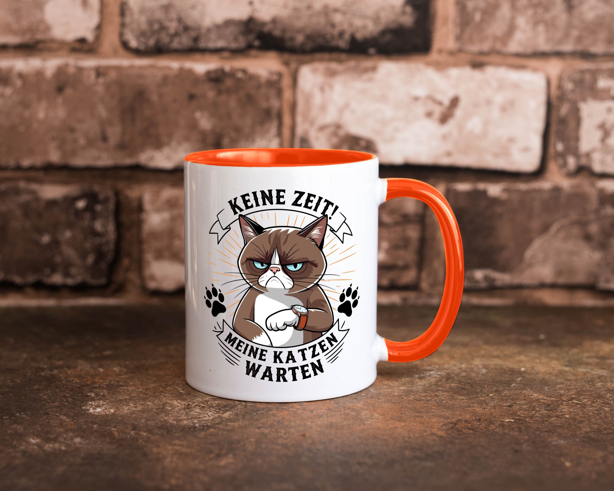 Keine Zeit meine Katzen Warten | Schwarze Katze Geschenkidee Tierliebhaber