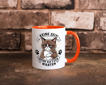 Keine Zeit meine Katzen Warten | Schwarze Katze Geschenkidee Tierliebhaber
