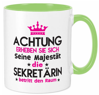 Seine Majestät Sekretärin | Büro lustig Arbeit Kollegen Geschenk Tasse