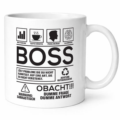 Achtung Probleme Boss | Führungskraft Vorgesetzter lustig Humor Geschenkidee