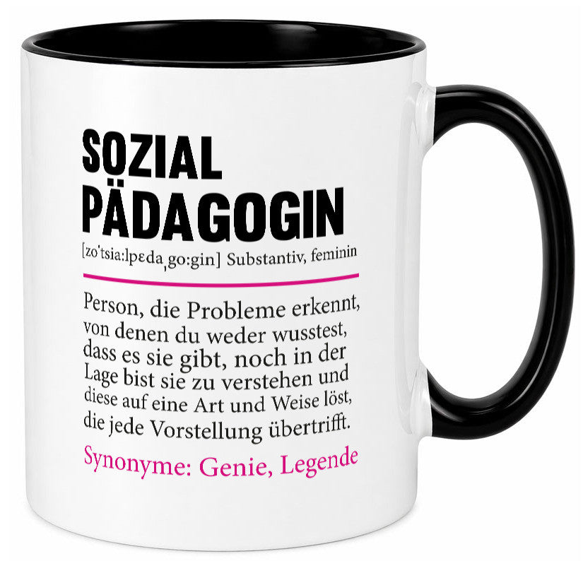 Sozialpädagogin | Spruch lustig Humor Pädagogin v2 Geschenkidee Geschenk Tasse