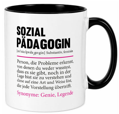 Sozialpädagogin | Spruch lustig Humor Pädagogin v2 Geschenkidee Geschenk Tasse