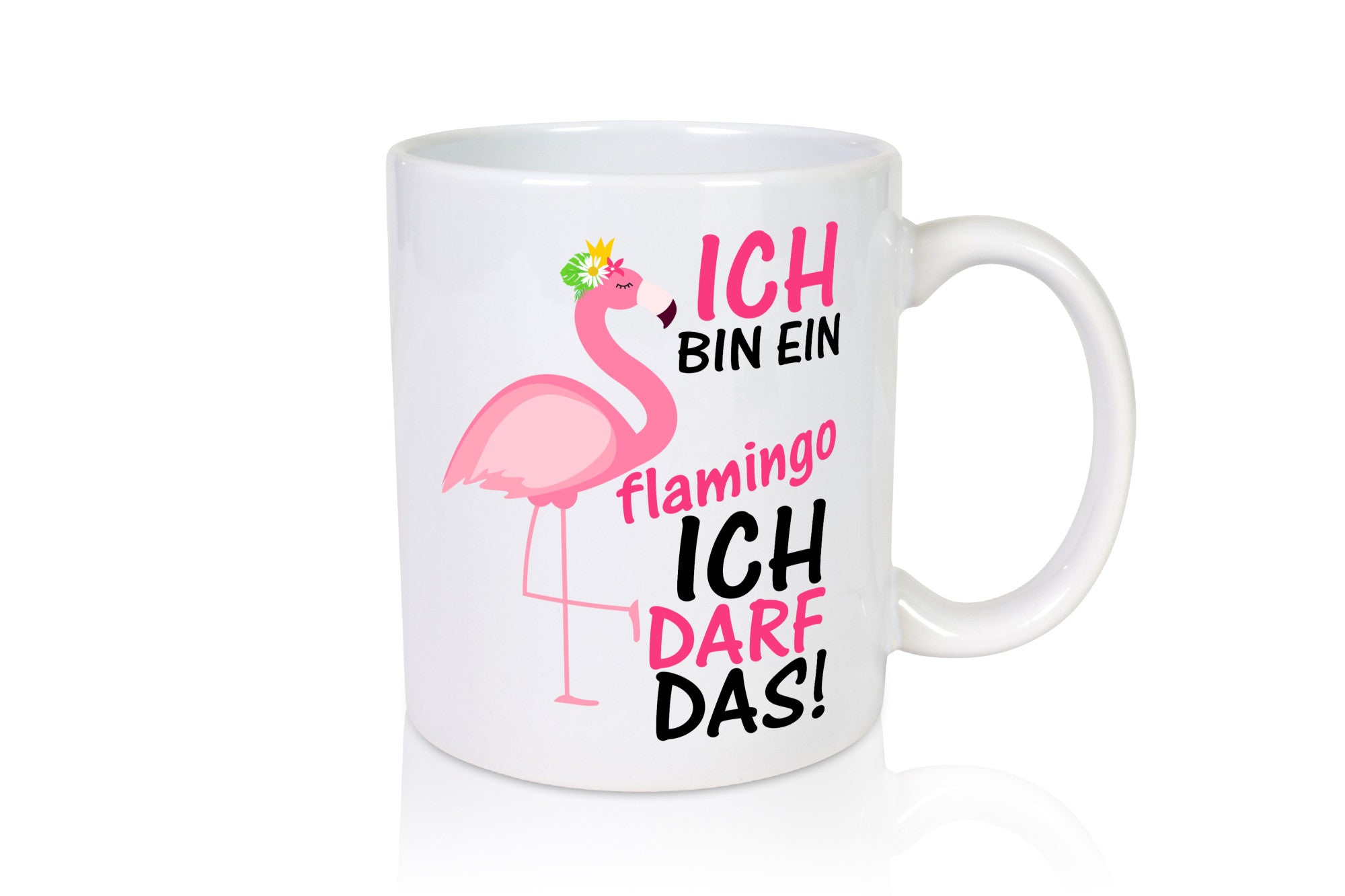 Ich bin ein Flamingo | Tier-Comic lustiger Spruch Blume Geschenk Tierliebhaber
